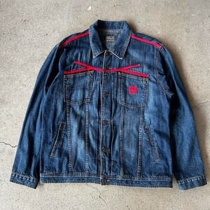 Vintage Marithe Francois Girbaud button up denim jean jacket Size 2x